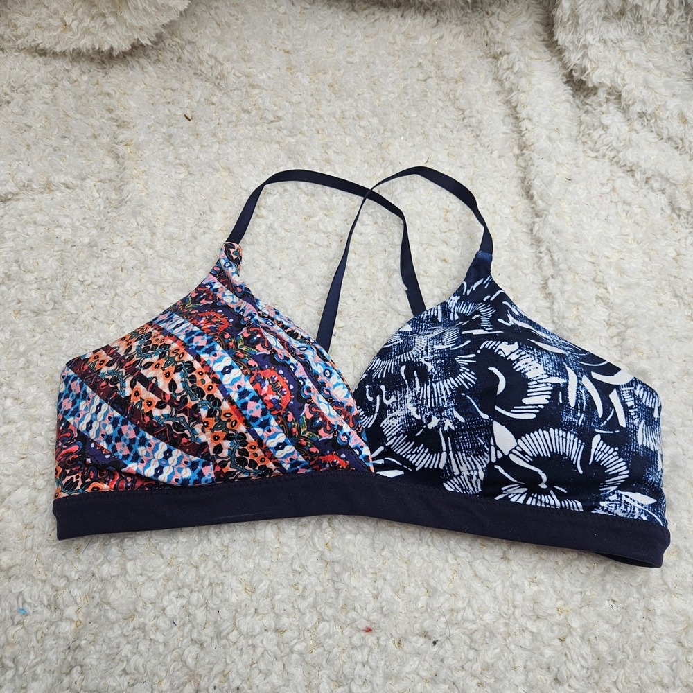 Athleta Floral Geometrical Design Sports‎ bra sz M